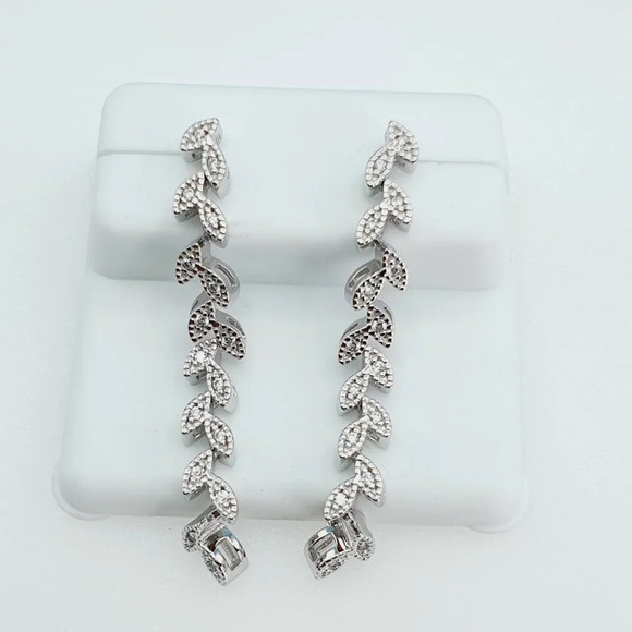 "925 Sterling Silver Cubic Zirconia Earrings, UU1P6A6120 - Picture 5 of 8